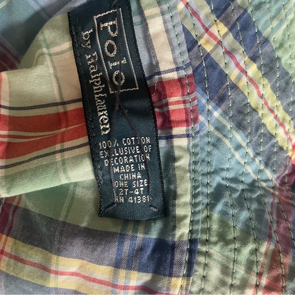 3 for $30 | Polo Ralph Lauren Plaid Bucket Fisherman Hat | Reversible | 2yr—4yr - Picture 8 of 8